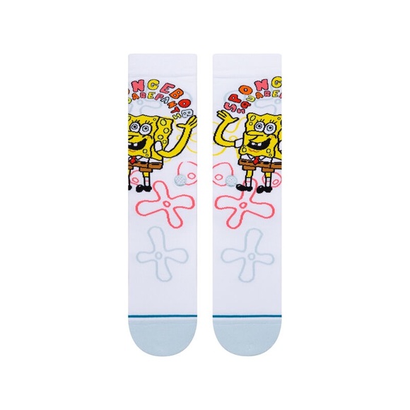 NWT Stance SpongeBob Imagination Crew Socks, Light Cushion, White - Picture 2 of 7